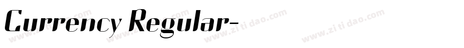 Currency Regular字体转换